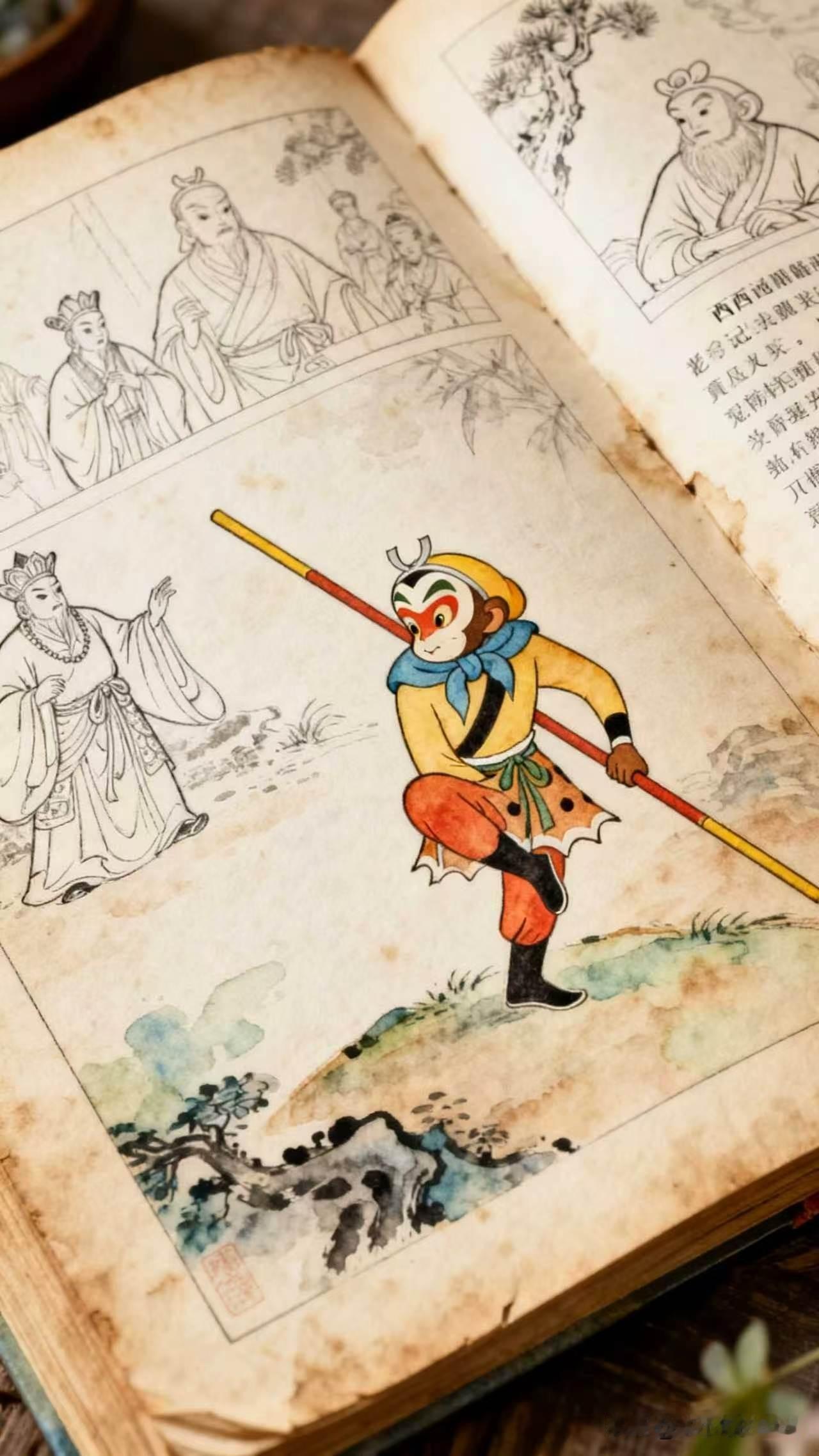 孙悟空那一跳，藏着成年人最难的勇气。

小时候看猴王跳瀑布，只觉得热闹。
众猴在