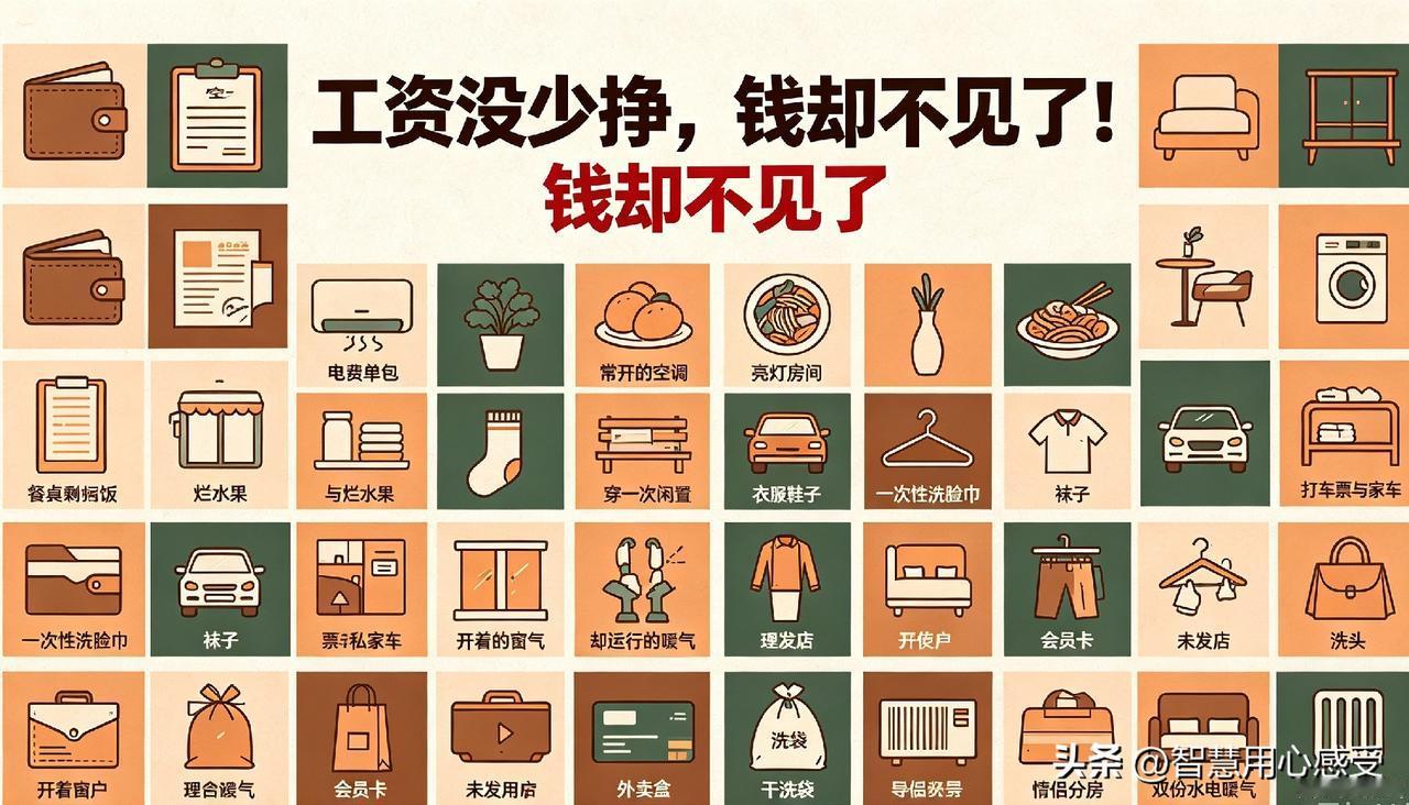 工资明明没少赚，为啥手里始终存不住钱？
 
很多成年人越忙越穷，根本不是赚得少，