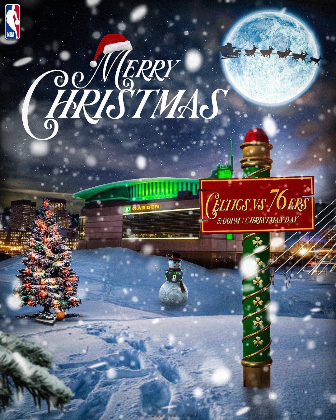 凯尔特人图库[超话]  今年波士顿的圣诞氛围🎄 