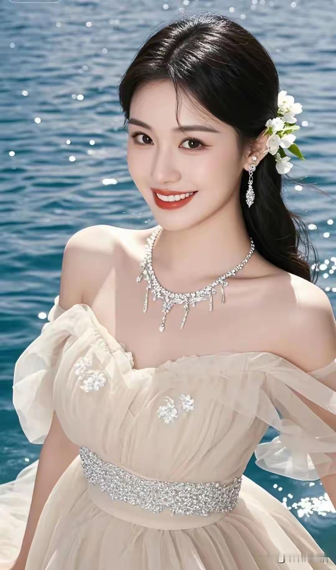 大海边的马年序章
 
水波蓝得像未拆封的春天，
你把慵懒的午后，
叠进长发的卷浪