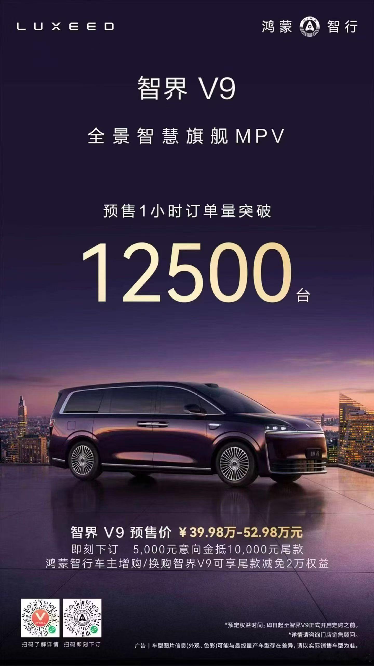 尚界Z7大定昨晚鸿蒙智行发布的几款新品战报来了，尚界Z7半小时突破1.2万台，M