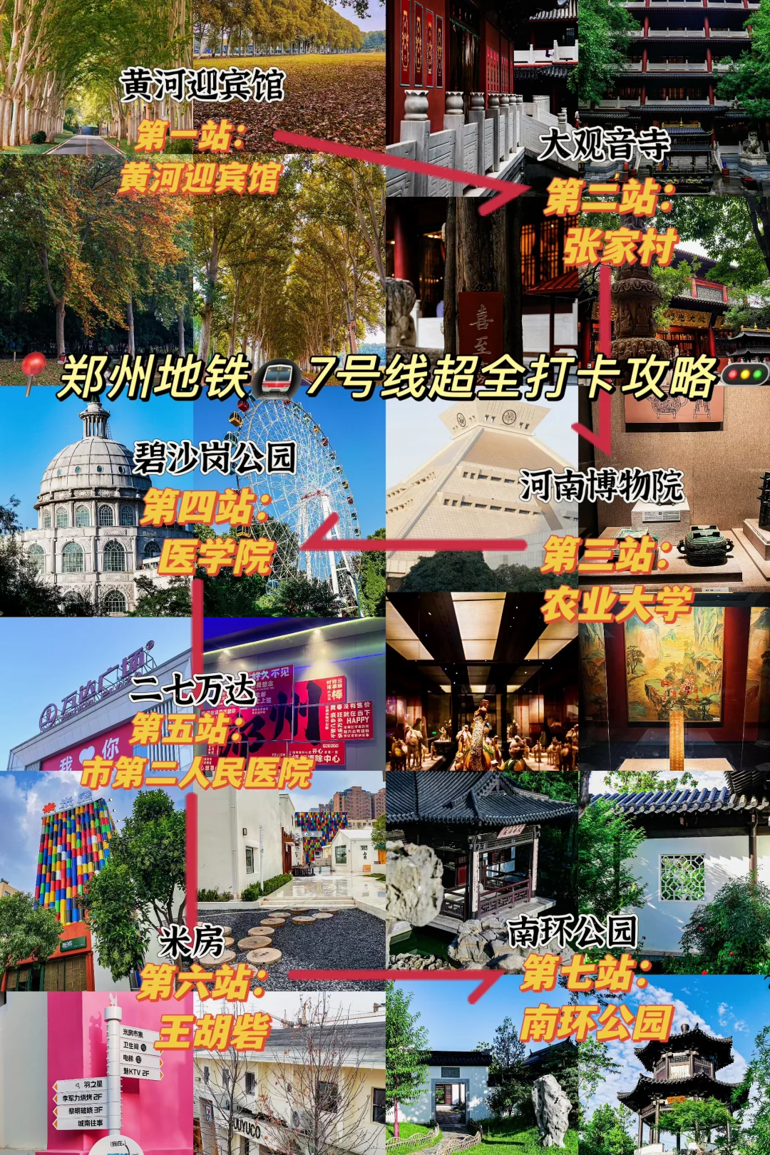 郑州地铁🚇7号线周末打卡攻略