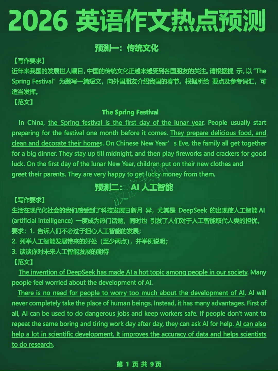 2026英语作文预测！背了就稳了！