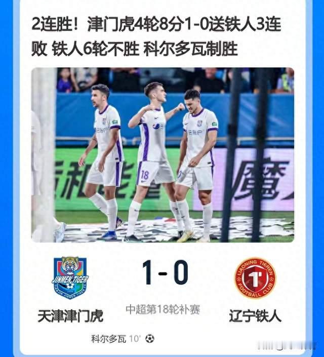 随着津门虎1-0铁人！诞生3大不争事实，不是科尔多瓦最大功臣是他