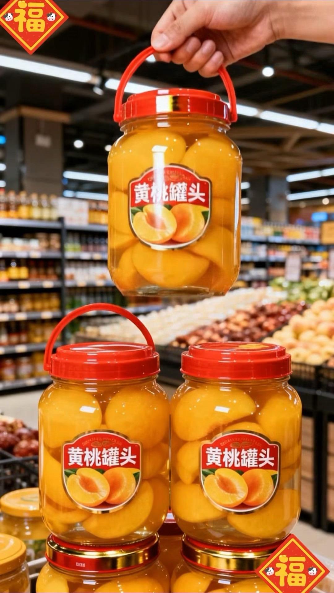 精选鲜黄桃慢熬锁鲜，果肉厚实软嫩，糖水清爽不齁，冰镇更爽口，老人小孩都...