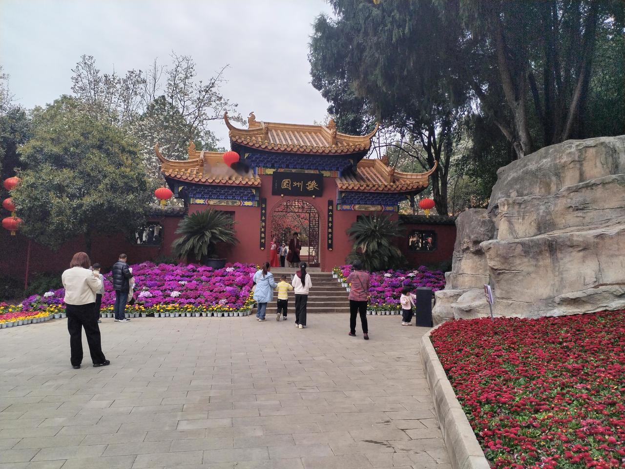 当你走进富乐山公园豫州园
那高大洁白无瑕的玉兰花
宫墙挡不住
喜笑颜开迎客来
