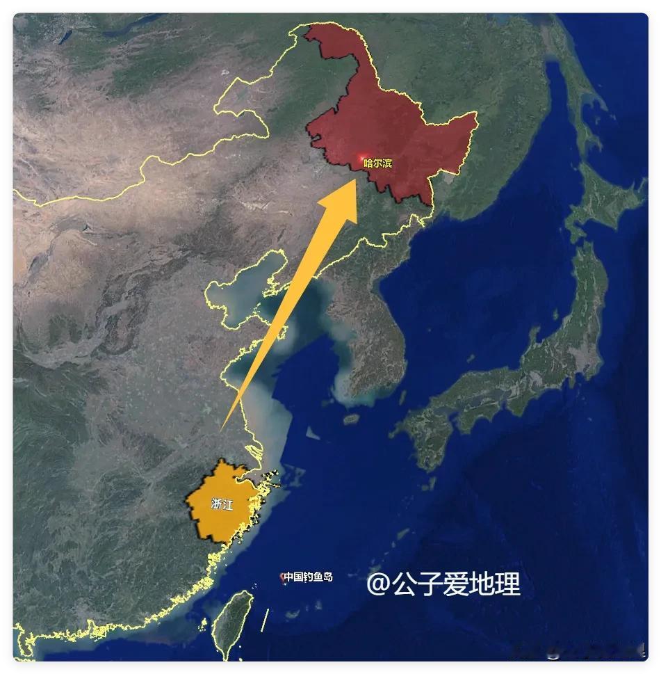 浙江游客38度高温天去哈尔滨避暑，冻得找衣服穿。
当浙江的柏油路还在烈日下蒸腾着
