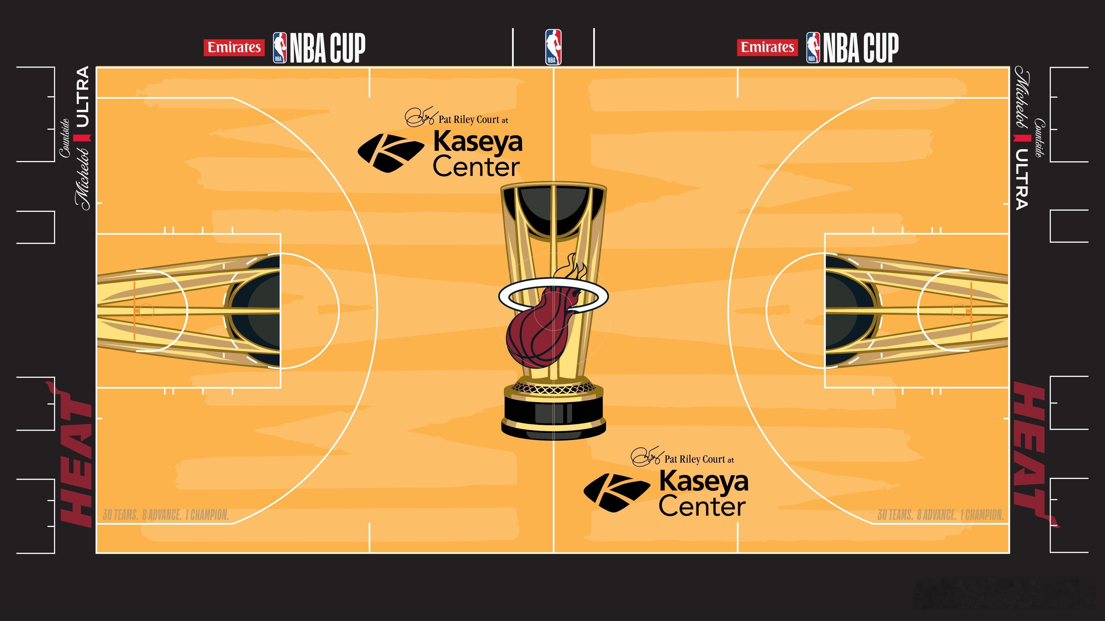 NBA杯赛热火主场地板，帅的nba ​​​