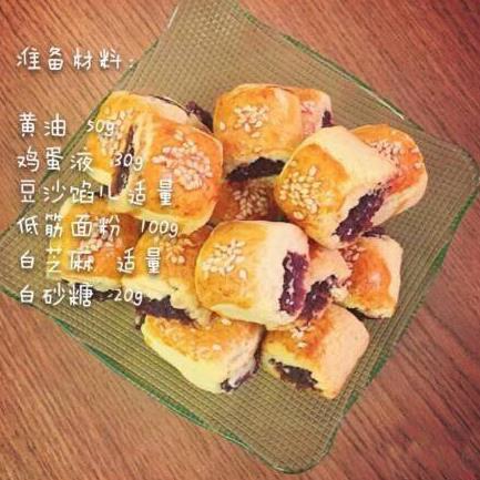 【豆沙酥】简单好吃，大人小孩都爱吃的家常美味甜点，做来当个小点心真心是不错的~我