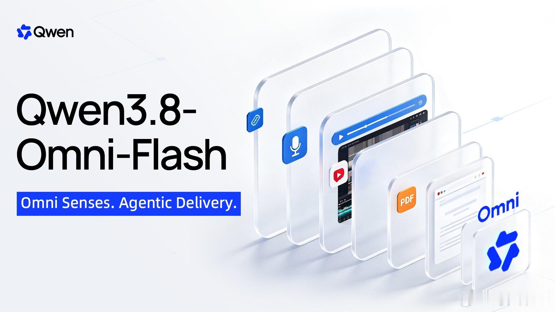 通义千问发布了其下一代原生多模态模型 Qwen3.8-Omni-Flash支持文