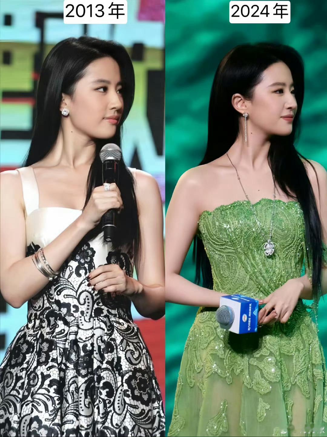 投稿：刘亦菲2013-2024变化11年了啊[苦涩]吃啥仙丹了 
