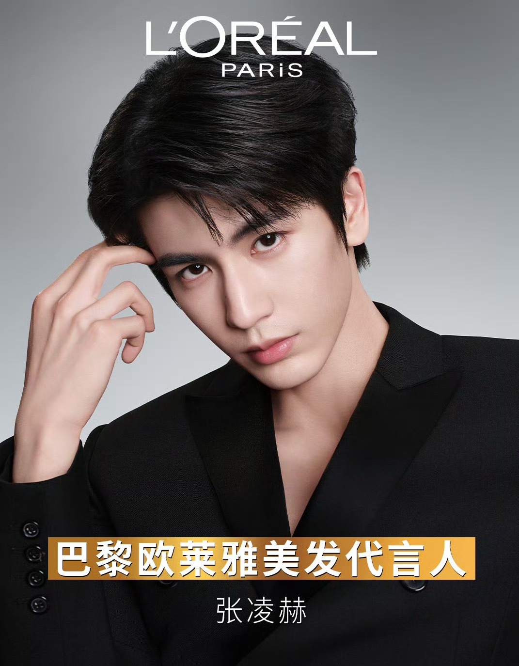 张凌赫｜巴黎欧莱雅美发代言人恭喜张凌赫解锁巴黎欧莱雅美发代言人！✨商业版图持续扩