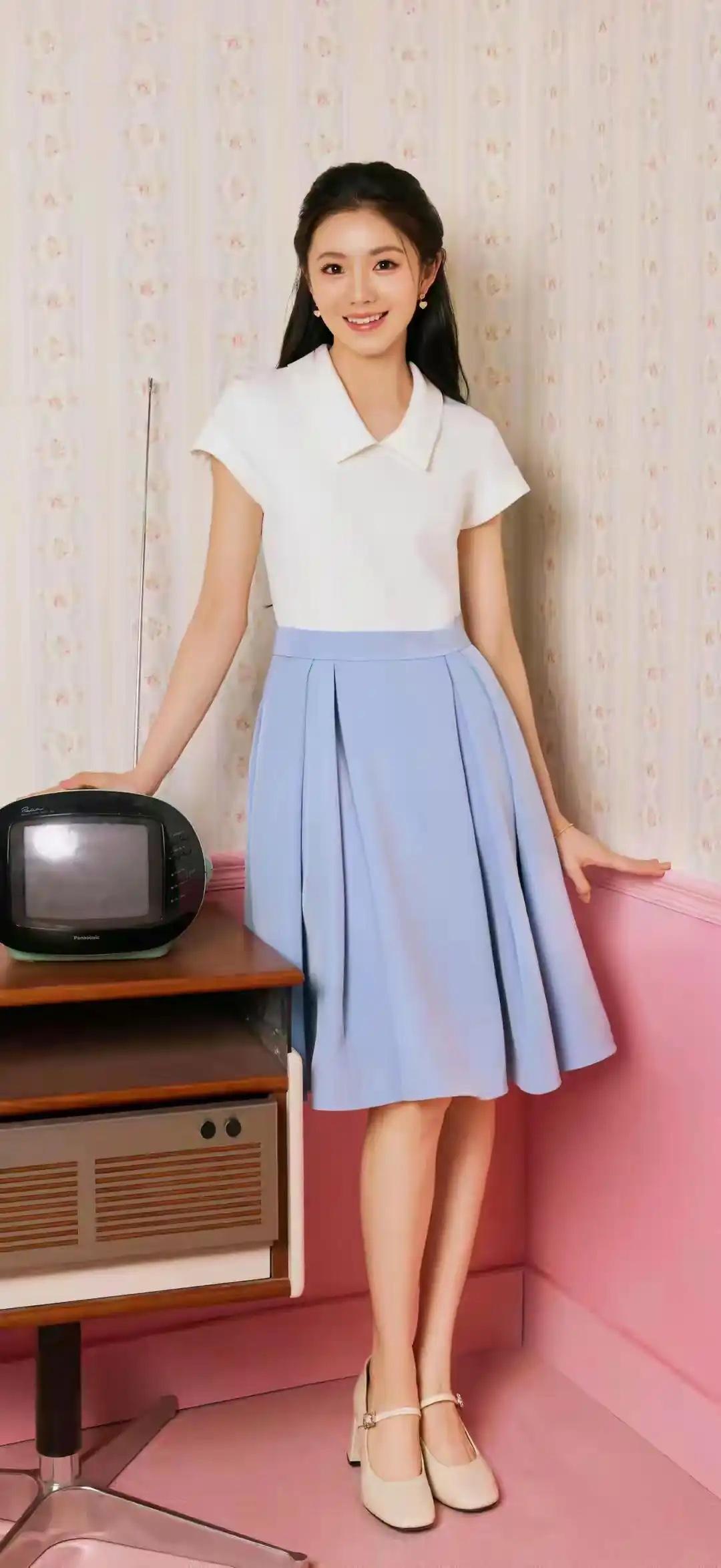 分享一张你拍的油菜花复古少女风穿搭，清新甜美，带你回到80年代！💖长得挺漂亮