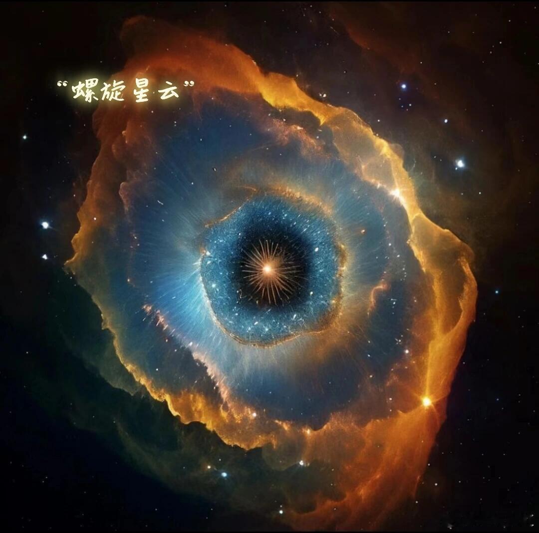 NGC 7293螺旋星云是一个著名的行星状星云，因其独特的外观被广泛称为“上帝之