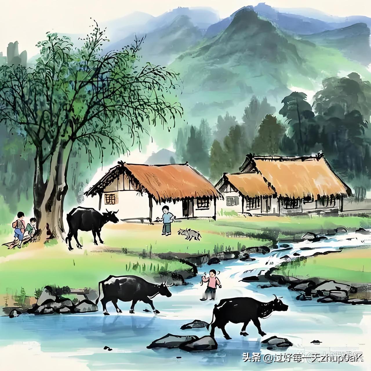 《山居偶成·其三》
——明·释德清
闹蓝谁肯急抽身，
自古青山隔市尘。
莫谓桃源