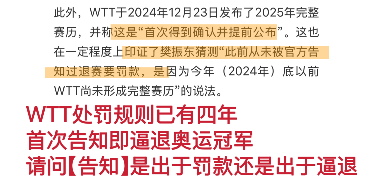 樊振东瘦成薄薄一片了 23号收到文件当天签字上交，27号发文，30号WTT在世界