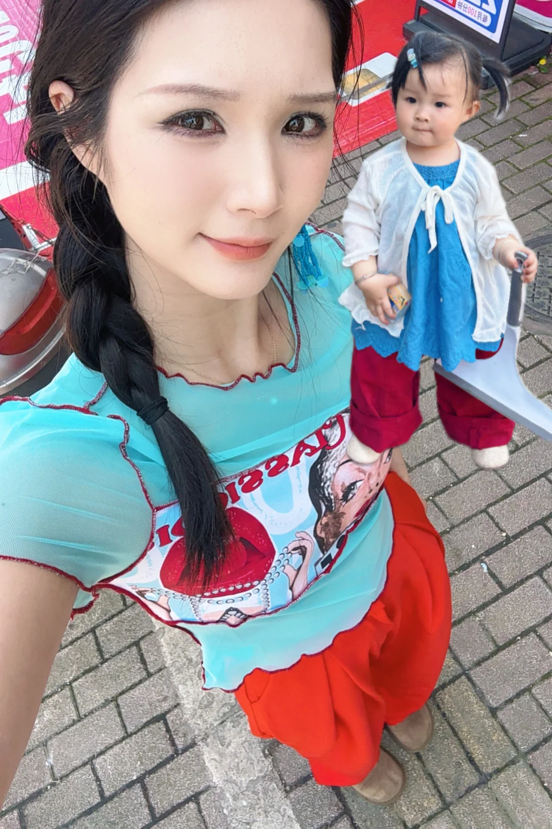 终于可以和我的宝贝穿母女装了