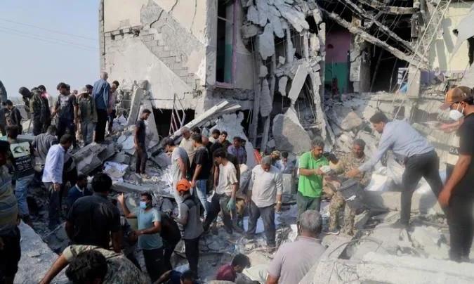 马克龙呼吁停止袭击中东民用基础设施

3月18日，伊朗布什尔市天然气设施遭以色列