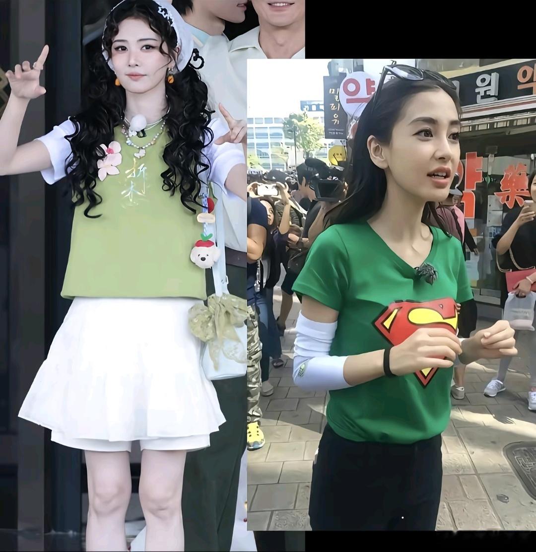 白鹿20w的妆造 vs baby素颜 