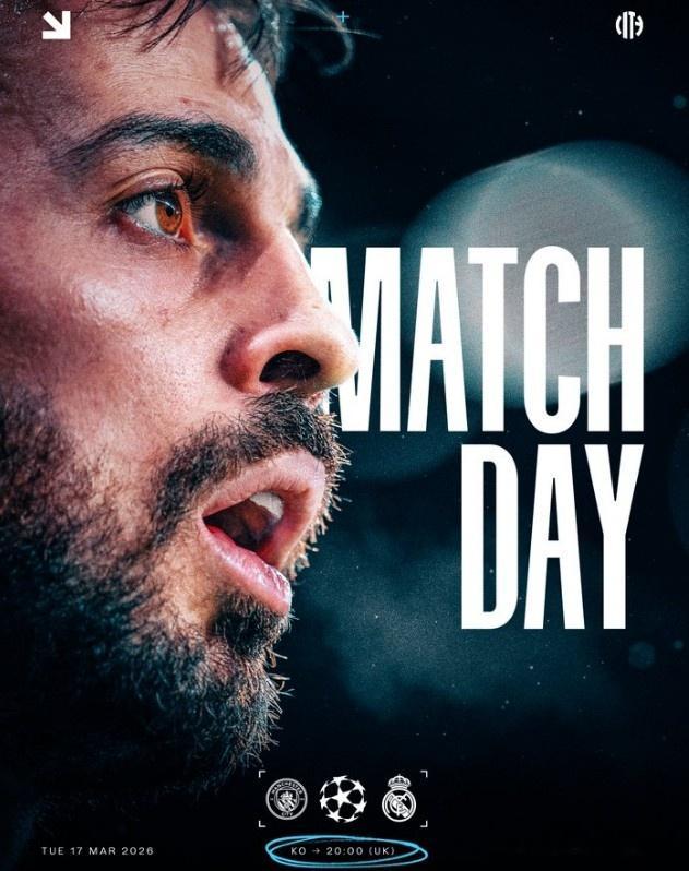 3月17日讯 欧冠1/8决赛次回合曼城对阵皇马的比赛将在北京时间明天凌晨4点打响