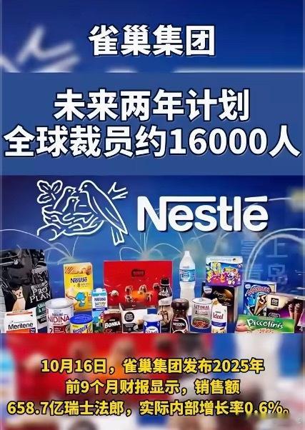雀巢拟裁员1.6万人别只说裁员啊，把对应的公司补偿也调查调查，来比较看看[柯基]