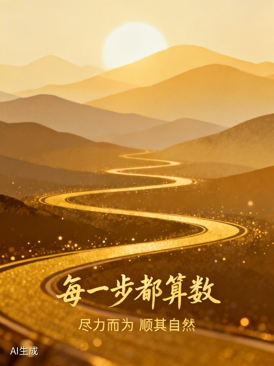 走过的路，
每一步都算数，
付出的心，
每一份都值得。
不纠结过往，
不焦虑未来