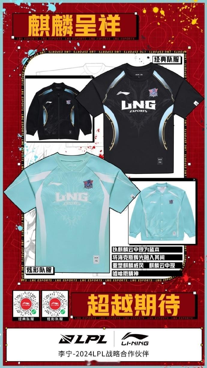一波新队服，大家觉得怎么样？[思考]
依次为：LNG，FPX，UP，RA，WE，