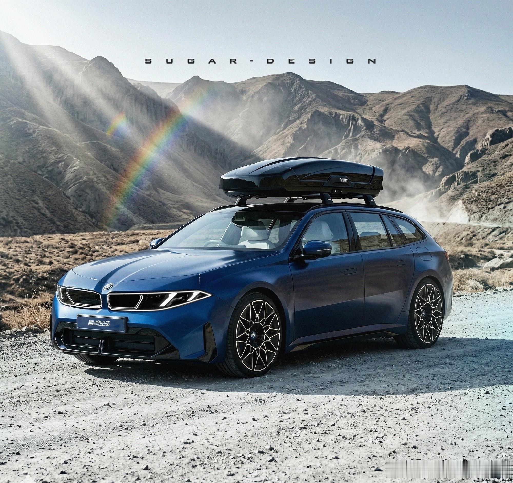 宝马i3旅行版的比例感比轿车版好多了。轿车因为纯电底盘厚度整体视觉重心上抬，尾部