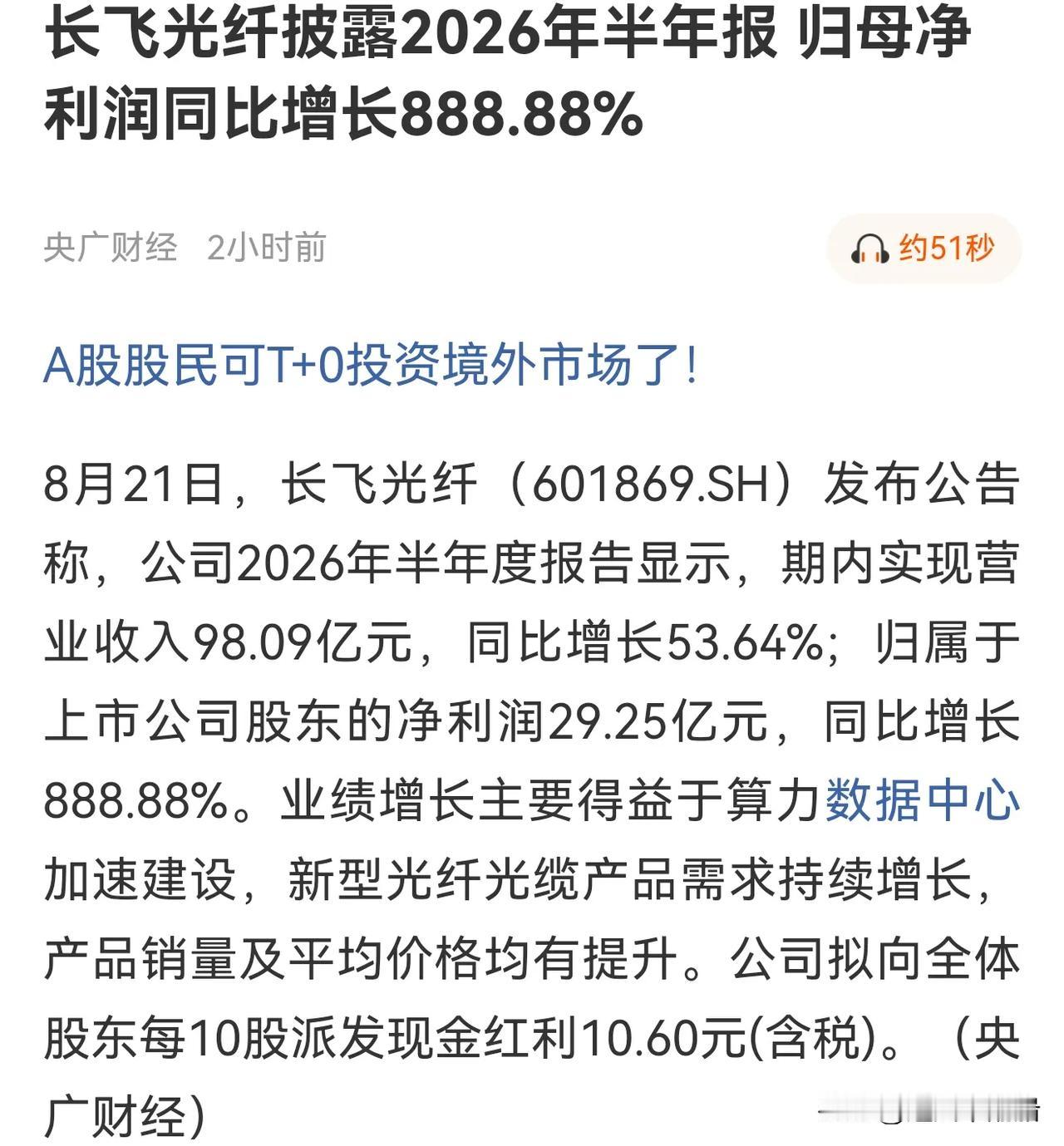长飞光纤888.88%的增长，难道不是精心制作的？上市公司的增长可以随意做成喜欢