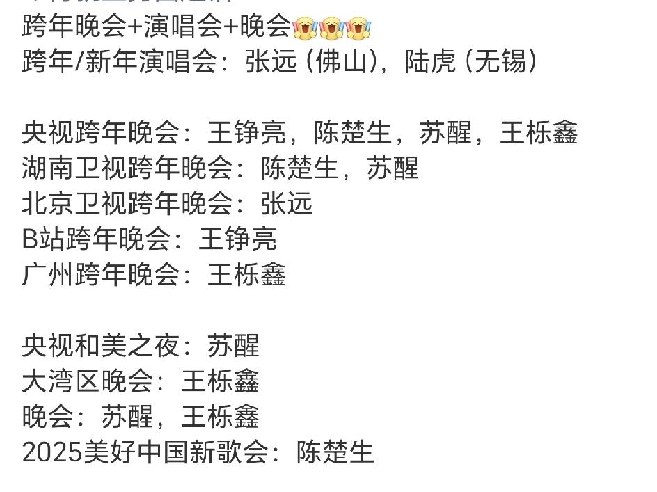 这是再就业兄弟跨年的足迹吗？
还真的是遍地开花，满天星星闪烁！
两个在湖南卫视的