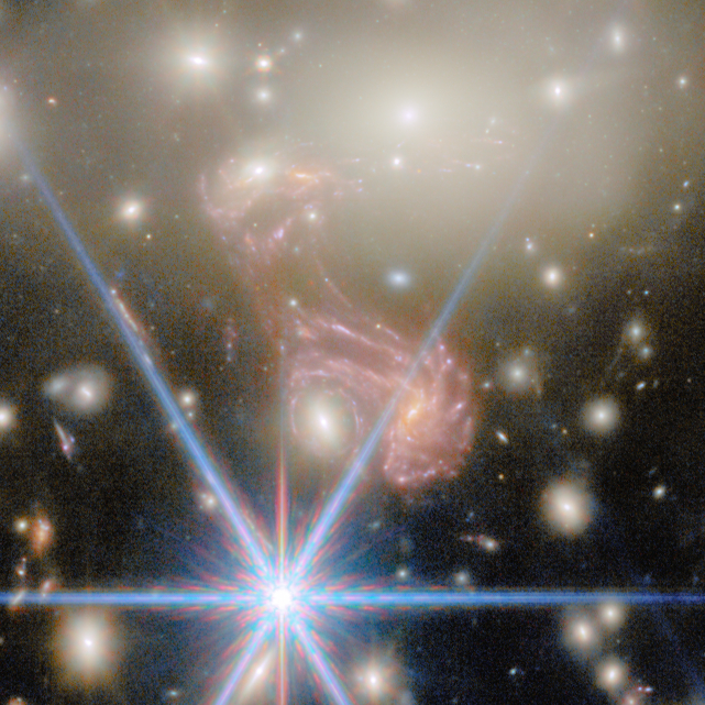 这张由詹姆斯·韦布空间望远镜拍摄的“本月天文图片”，将我们带入遥远的宇宙深处。图