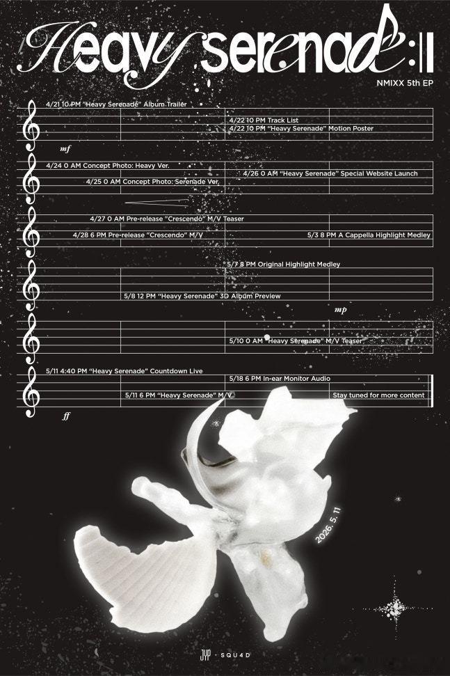 NMIXX 将于5月11日发行迷你五辑《Heavy Serenade》，预告日程