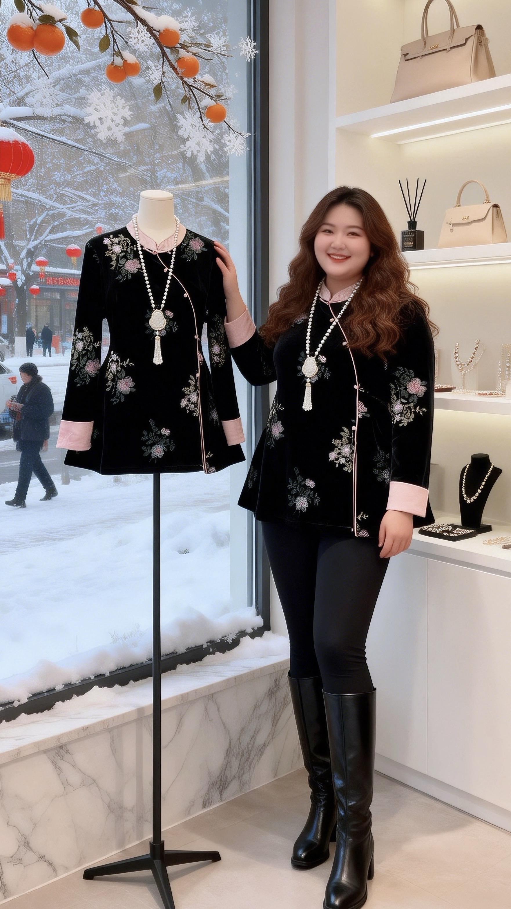 秋冬穿搭 大码女装 胖妹妹的冬季有效穿搭梨形身材如何拿捏秋冬穿搭遮肉显瘦