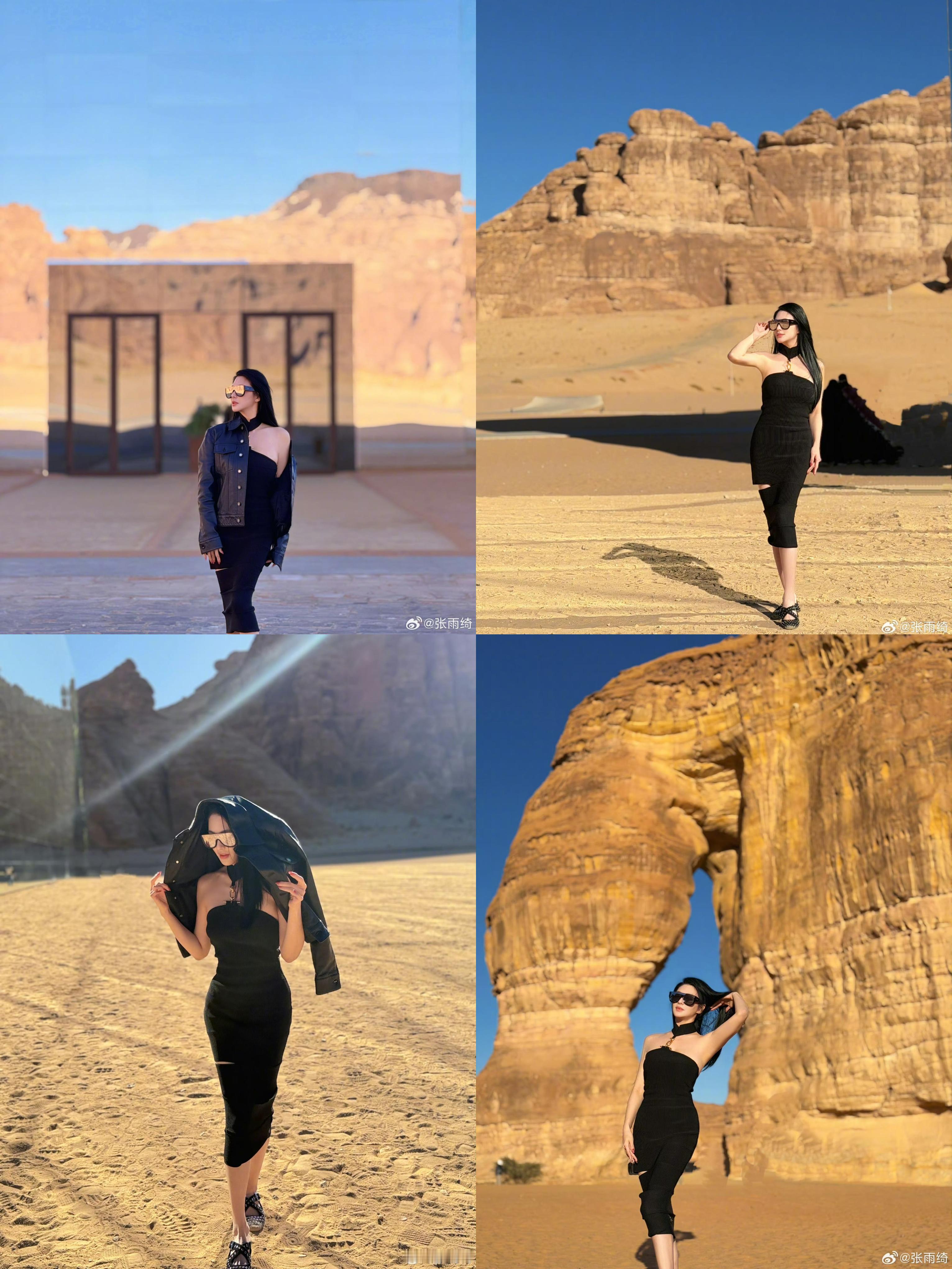 张雨绮真是纯玩 张雨绮的旅行分享也太戳人了！从沙漠的苍茫景致，到泳池的慵懒时光，
