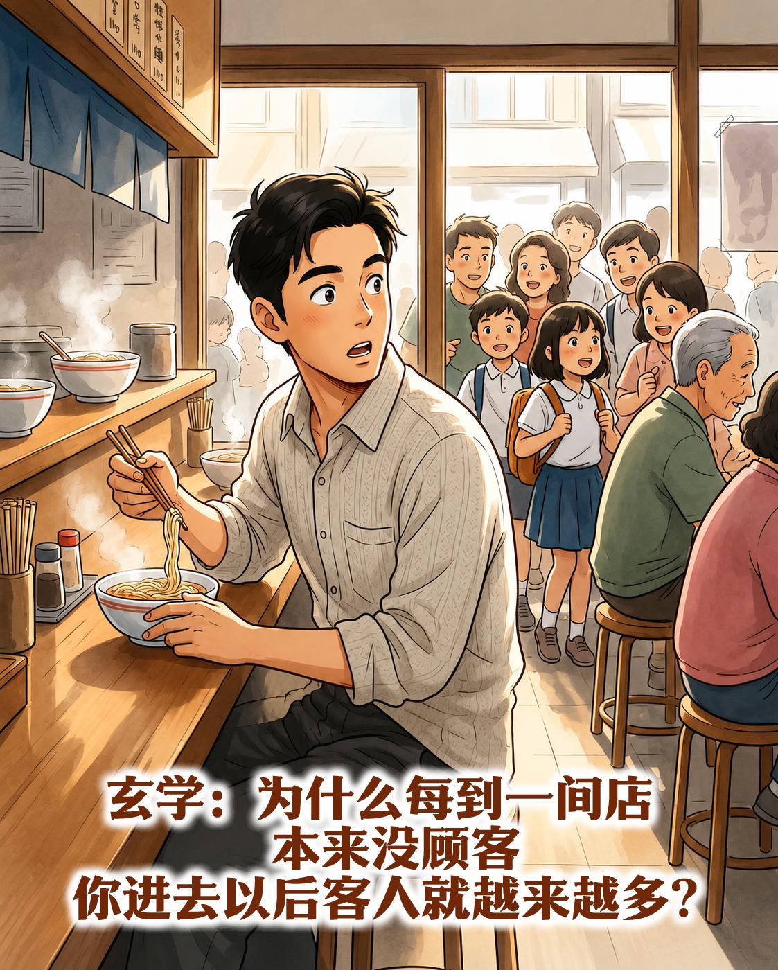 玄学：为什么每到一间店，本来没顾客，你进去以后客人就越来越多？

有没有同款神奇