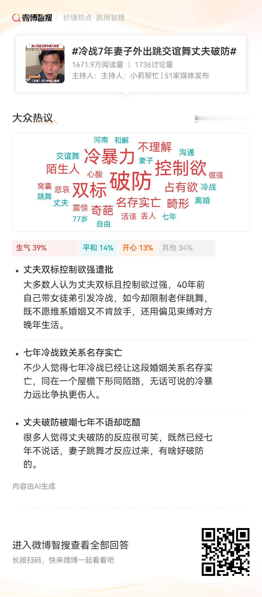 同住一个屋檐下，夫妻长达七年陷入冷战，日常分房居住、零交流，活成了最熟悉的陌生人
