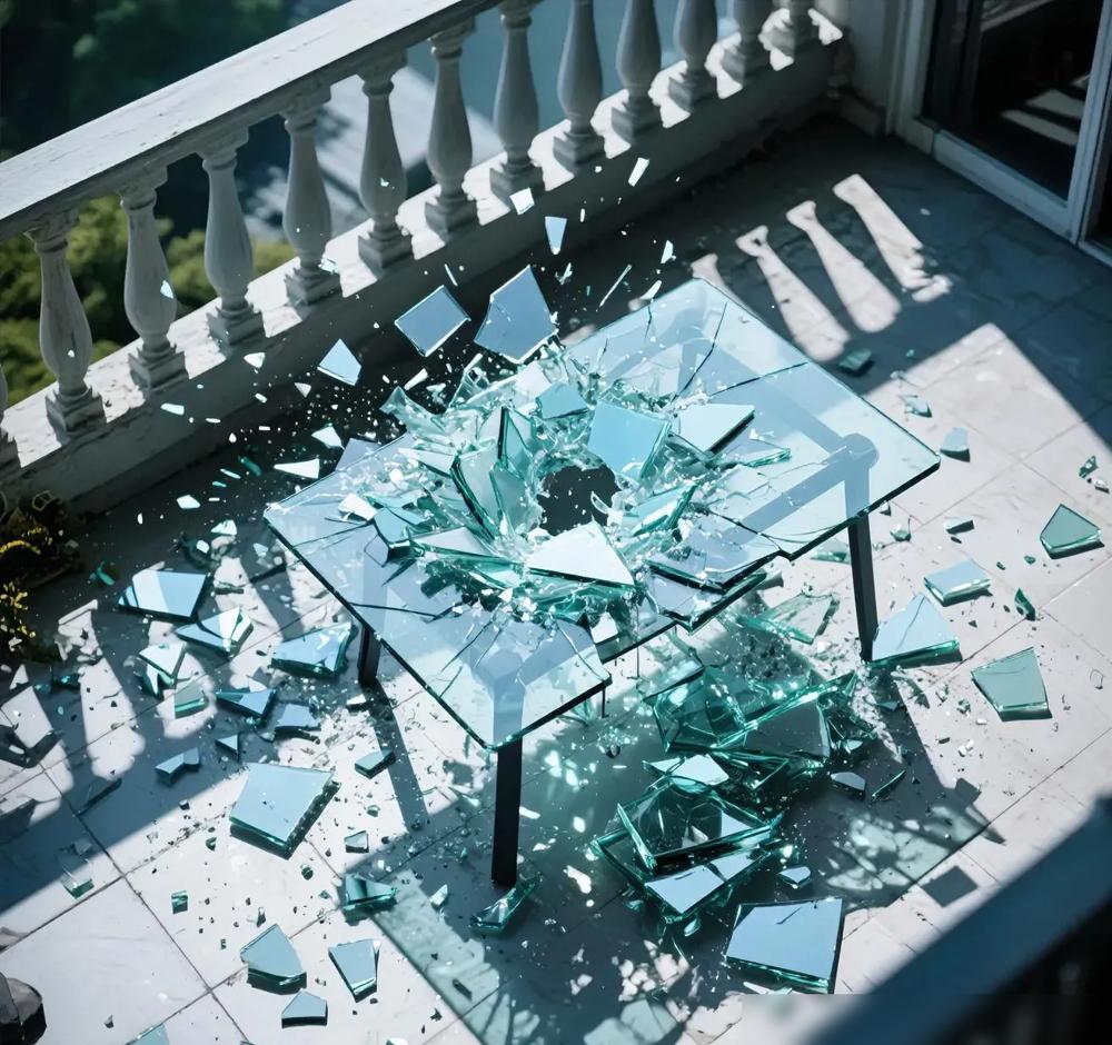 装修铁铲砸碎楼下桌子。
​
无人受伤已是万幸。
​
生活里处处是意外。
​
我们