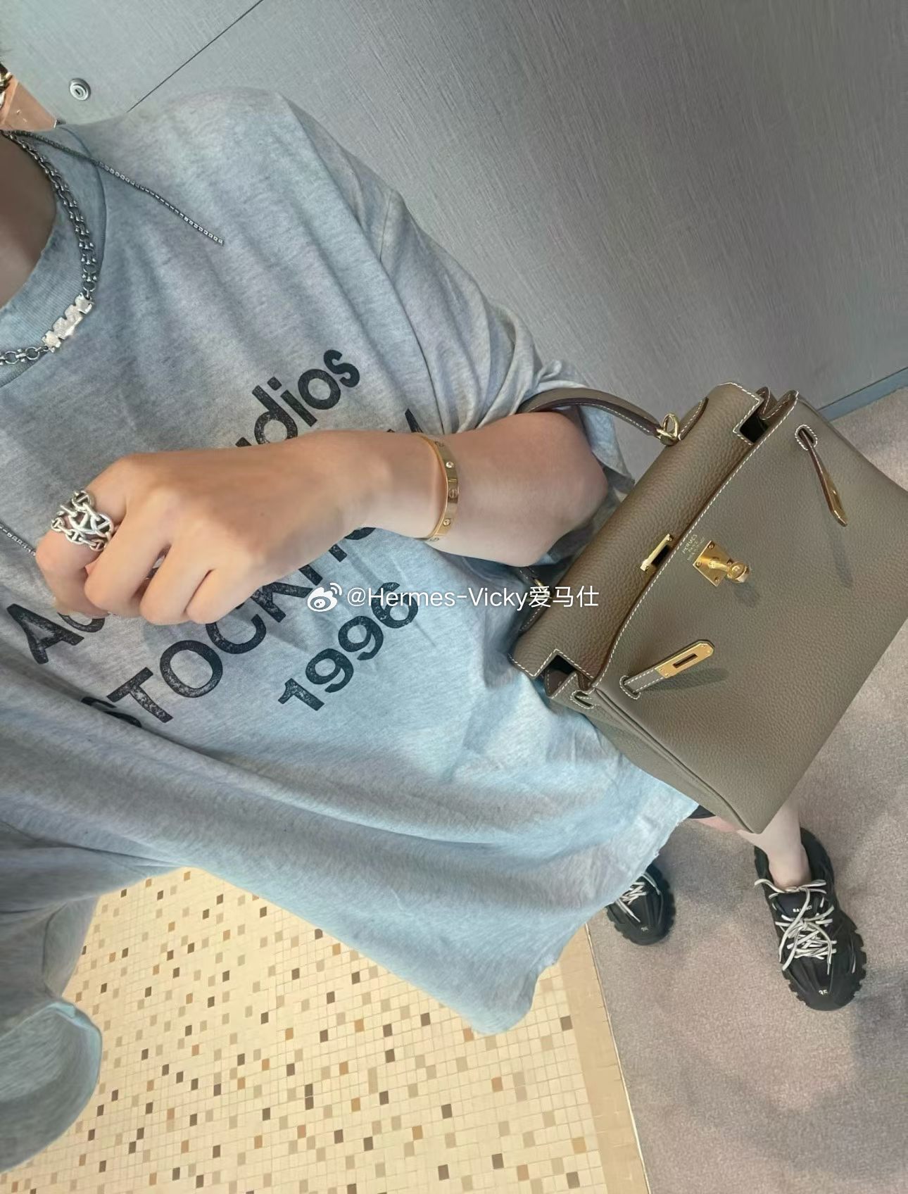 kelly25 togo 大象灰 金扣💫通勤收藏双适配👋 