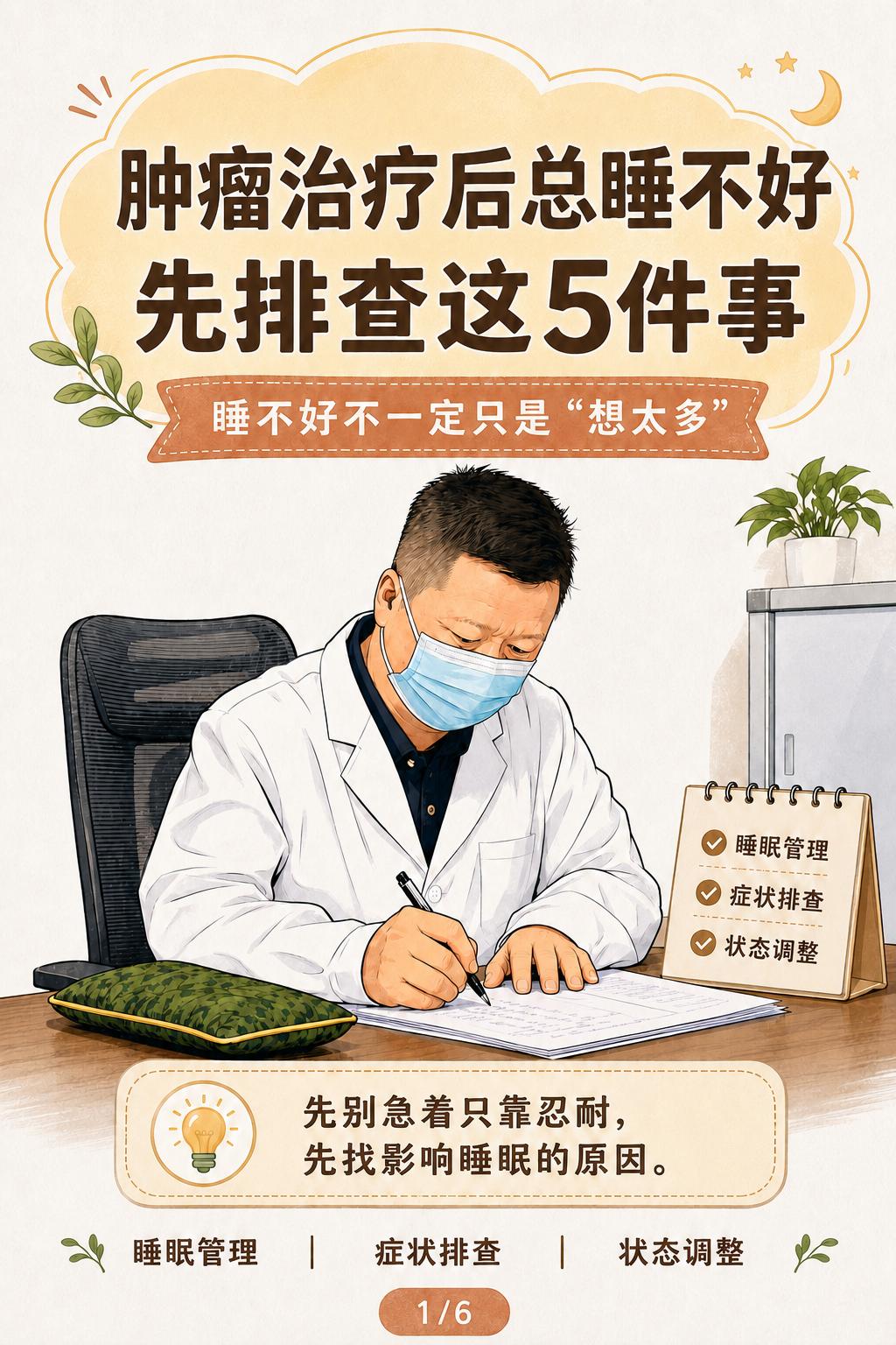 肿瘤治疗后总睡不好，先排查这5件事情。