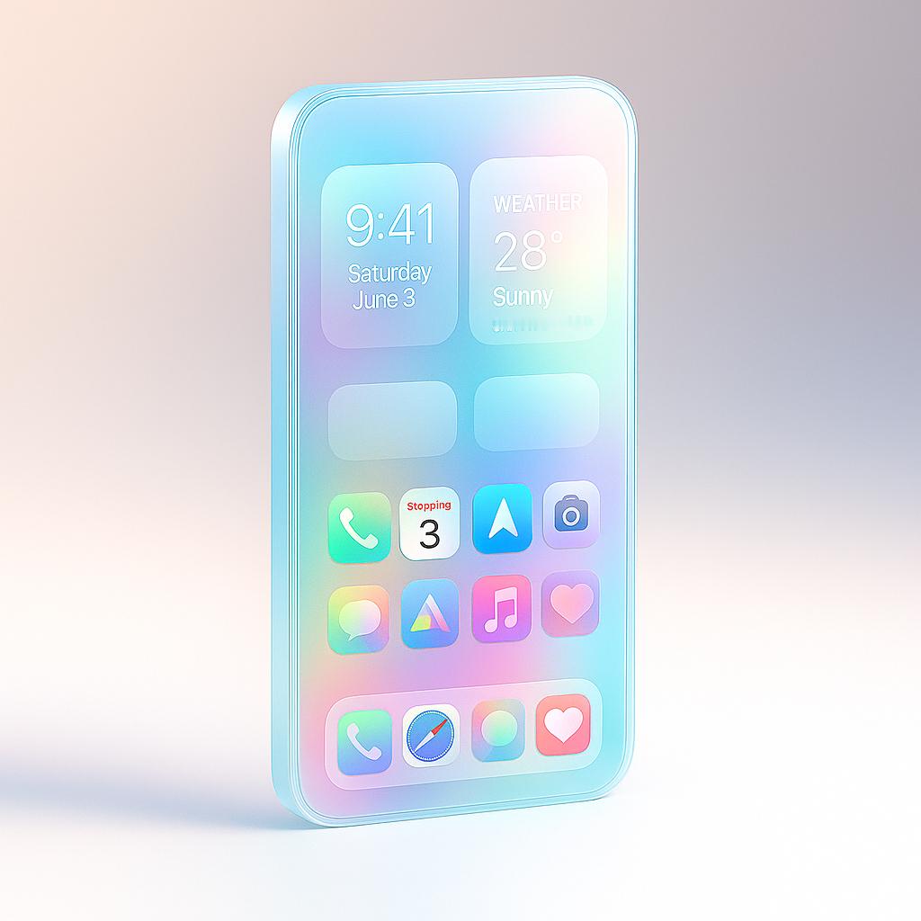 我制作的iPhone 20周年纪念版机型设计Unibody全玻璃机身（强韧足以取