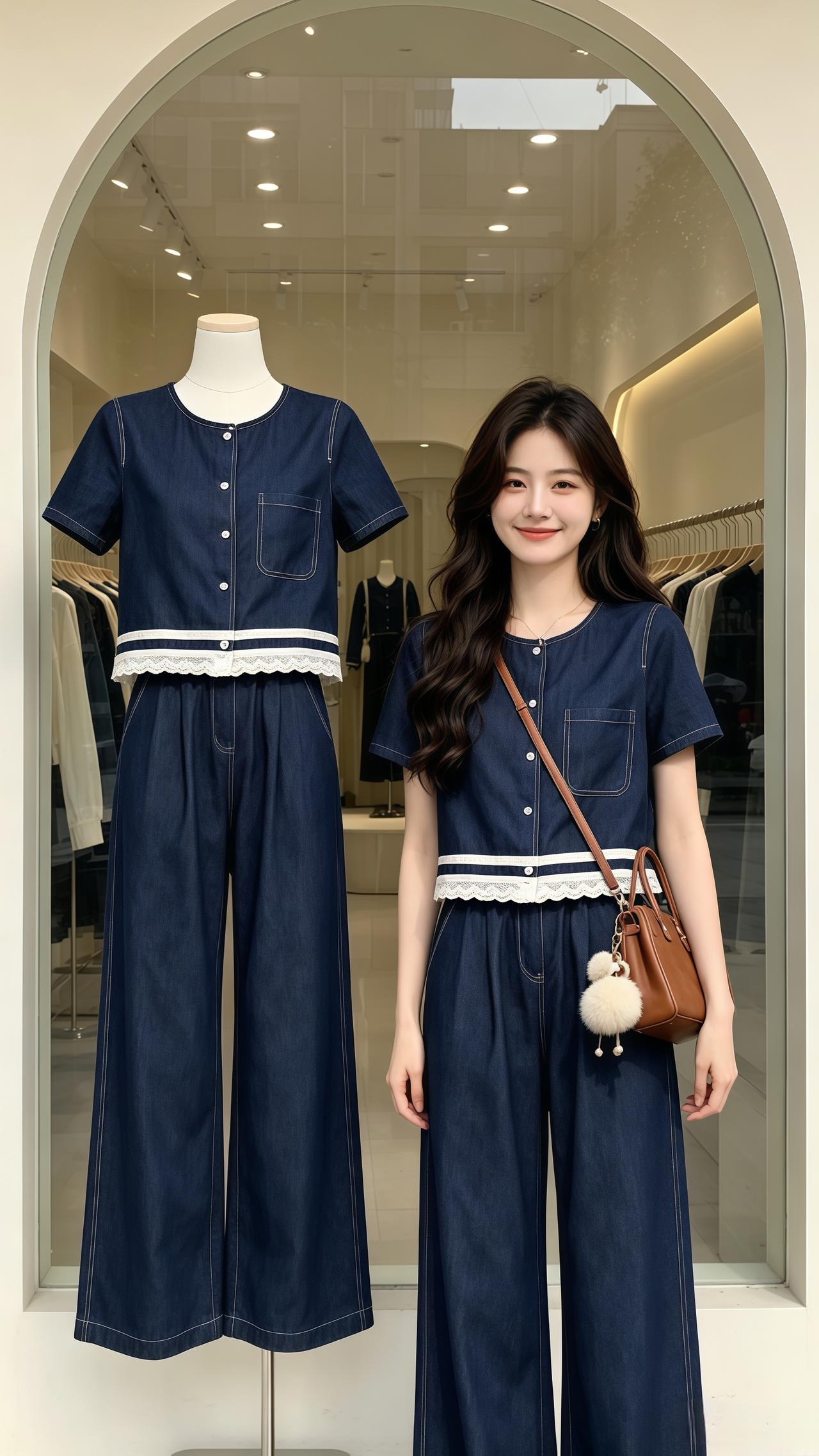 女生不费力的夏季穿搭 夏天就该有的休闲时尚套装 韩系慵懒休闲套装 夏日显瘦穿搭指
