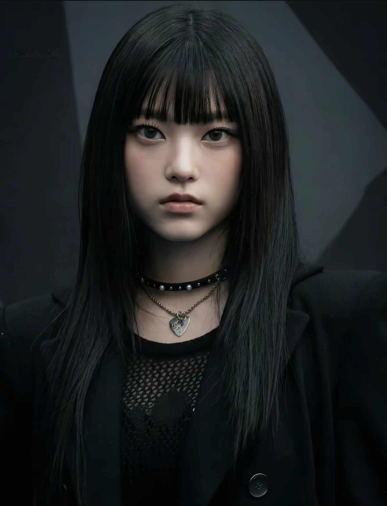 盘点一个黑长直齐刘海女孩
haerin 姜海粼