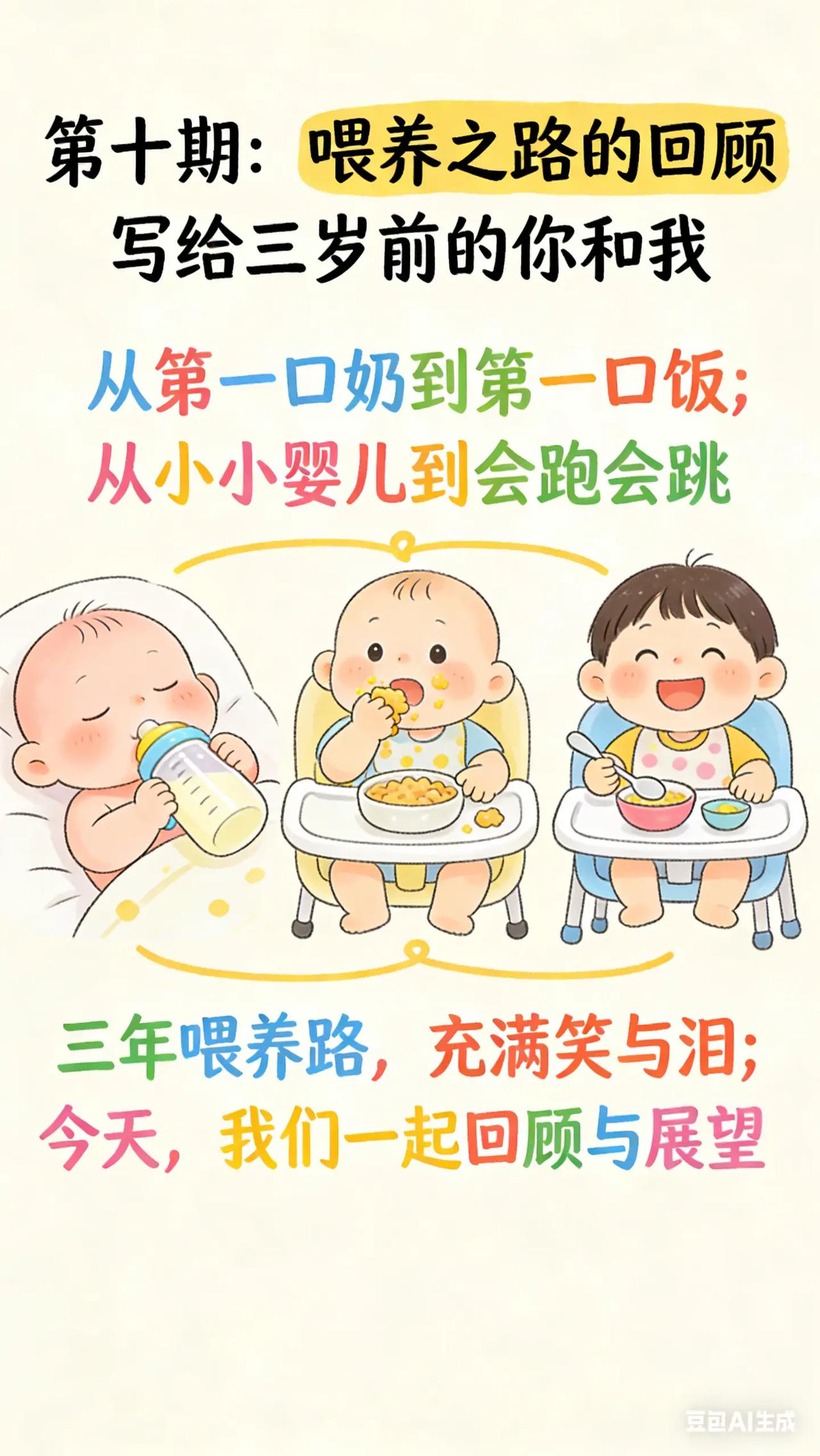 0-3岁喂养与饮食：10.喂养之路的回顾。宝宝即将满 3 岁，回顾 0 - 3 