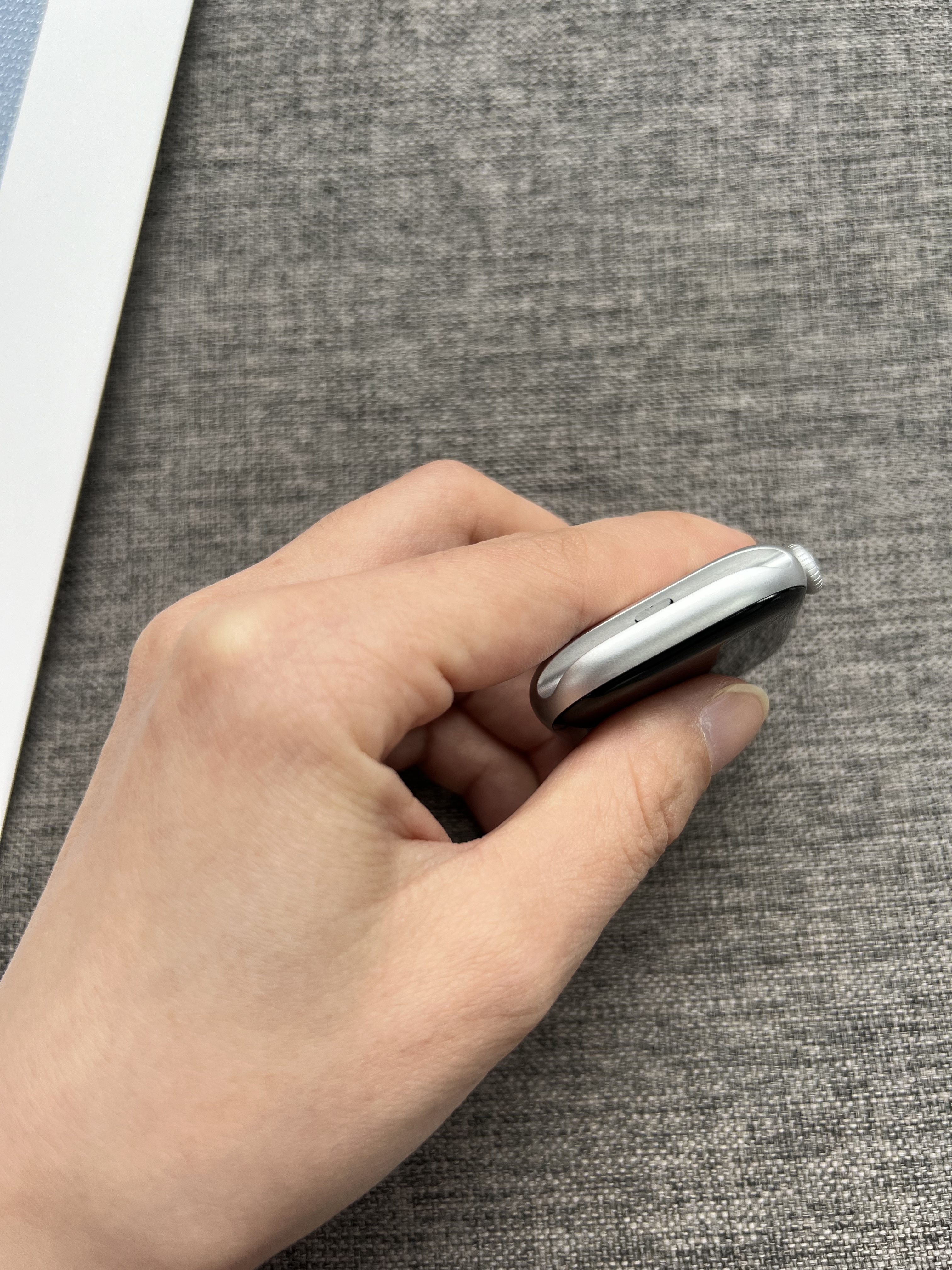 Apple Watch S10 GPS版 46mm 铝金属银色+青云色回环表带，