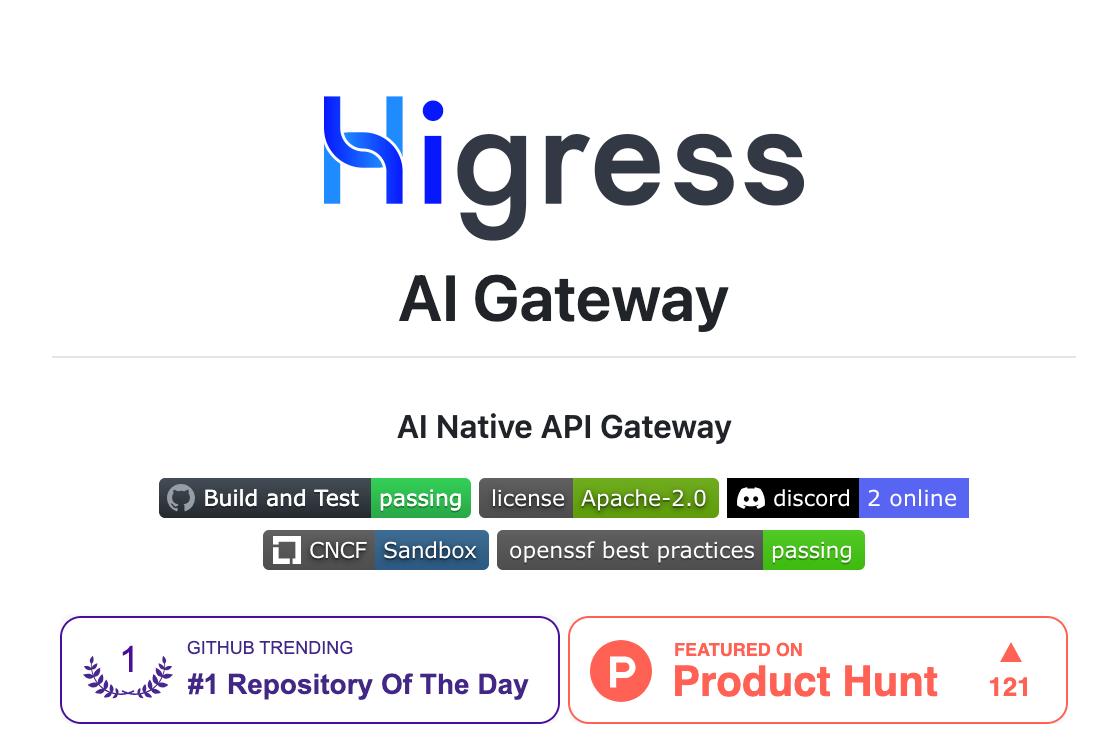 Higress AI 网关是专为 AI 场景设计的开源网关，核心功能是统一代理大