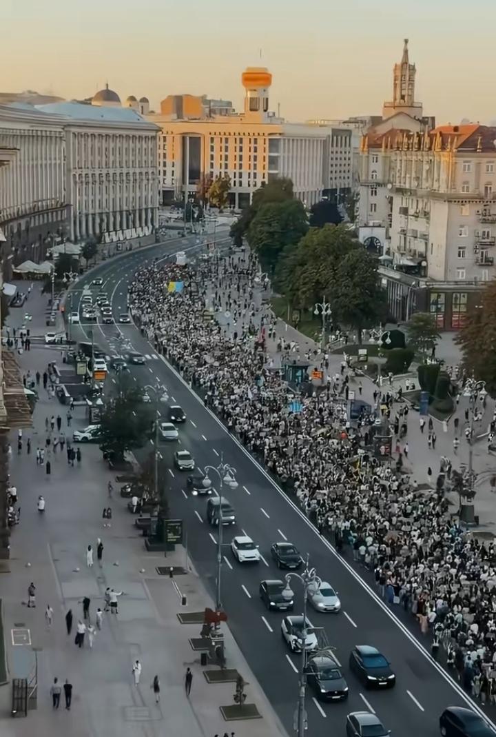 ​欧洲的民众怎么也想不到，乌克兰的反应如此之强烈，大量的民众走上街头，义愤填膺的