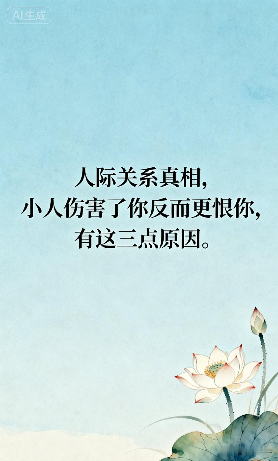 人际关系真相，小人伤害了你反而更恨你，有这三点原因。

你有没有遇到过这种事？