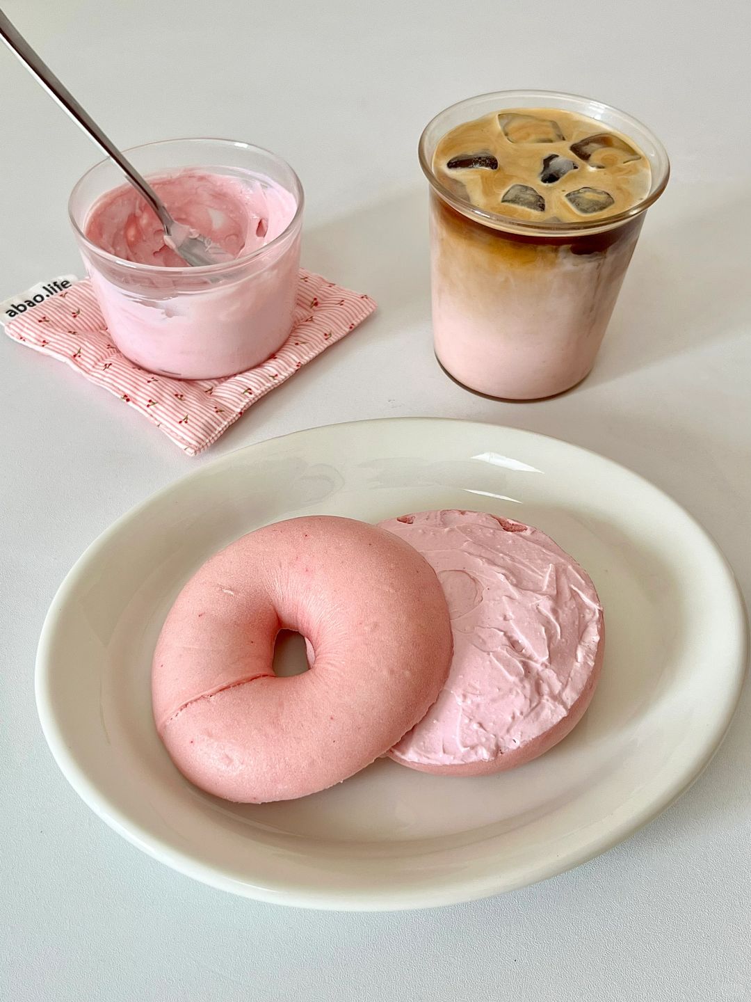𝘽𝙖𝙗𝙮 𝙥𝙞𝙣𝙠💕粉色贝果🥯粉色拿铁☕