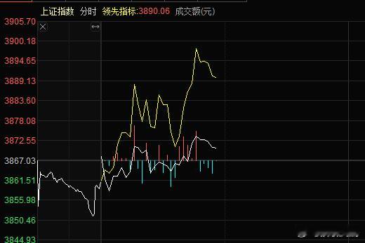 指数挺稳健，勇敢者前天昨天就开仓了，到了今天会有更多人愿意进场了，黄线压白线市场