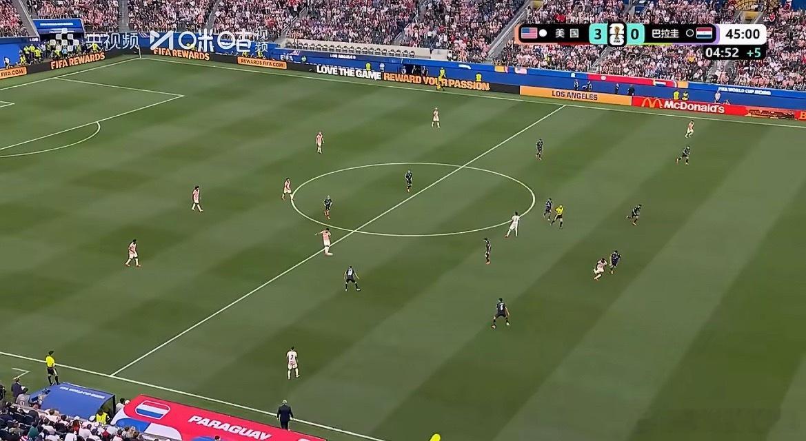 美国半场3比0巴拉圭崩盘式半场！巴拉圭开场乌龙埋下祸根，美国半场轰3-0打崩对手
